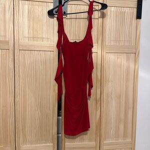Elegant Red Sleeveless Dress